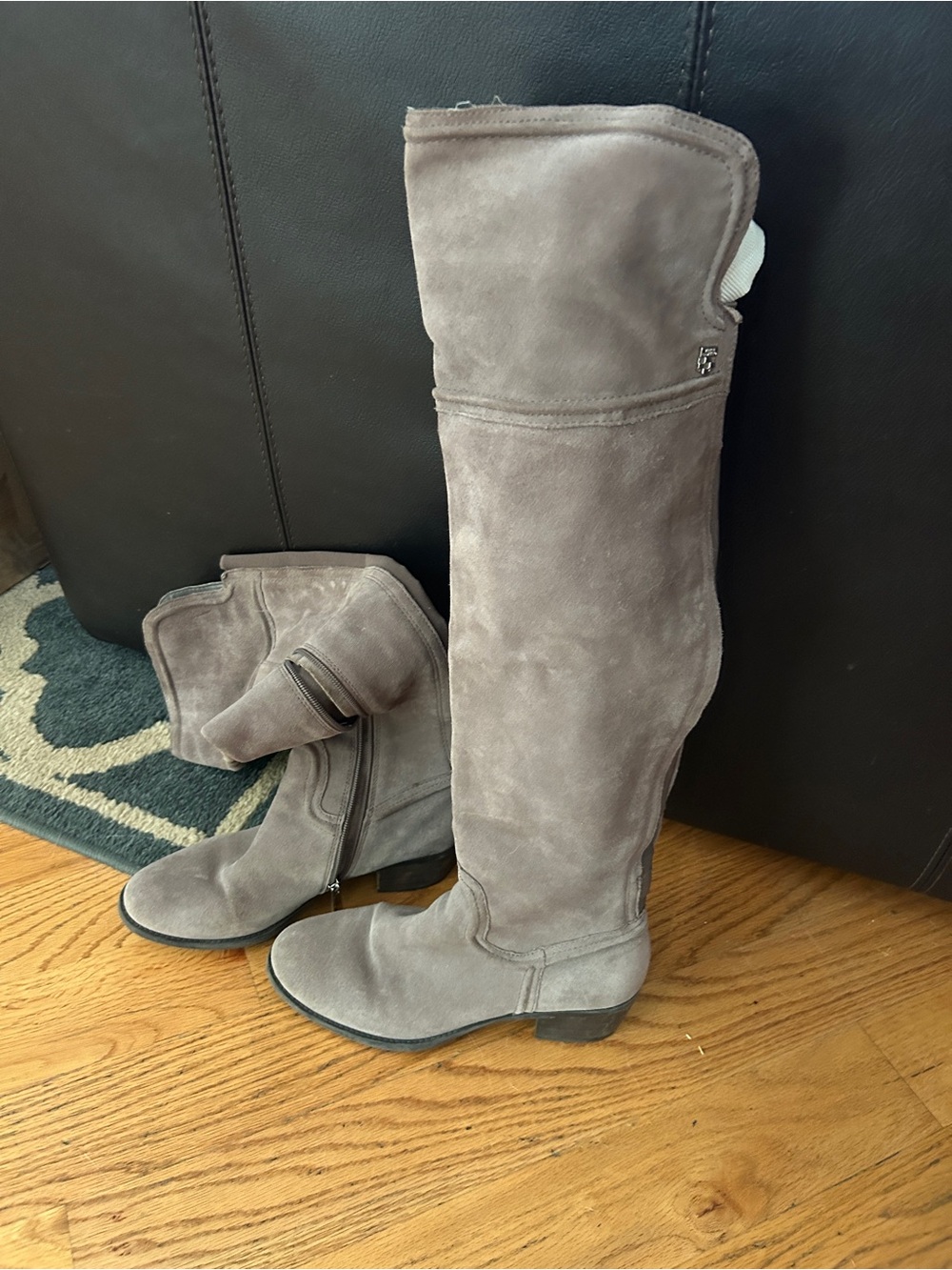 Vince Camuto Gray Suede Over-the-Knee Boots